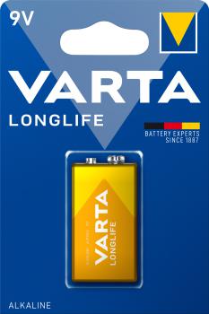 1er Blister VARTA  Varta Longlife 4122 9V-Block Batterie