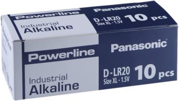 10er Pack  Panasonic Powerline LR20AD/10BB Mono D Batterie
