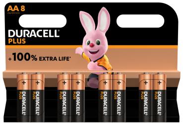 8er Blister DURACELL® Plus +100% EXTRA LIFE MN1500 Mignon AA Batterie