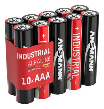 10er Pappschachtel ANSMANN® Industrial Alkaline Batterie Micro AAA / LR03