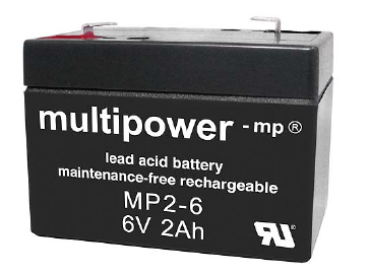 multipower AGM Bleiakkumulator MP2-6  6V 2Ah