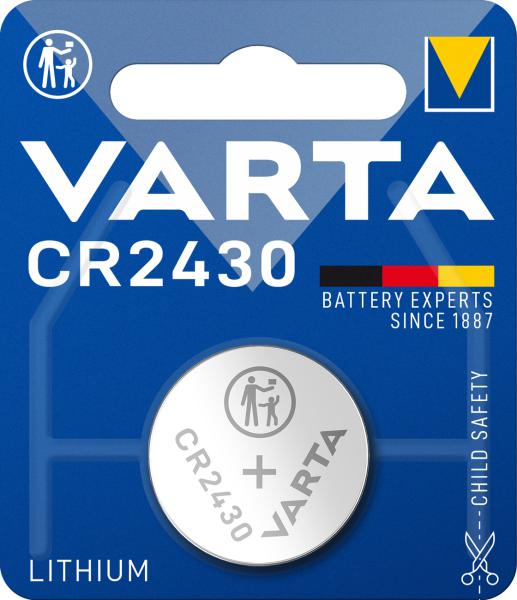 VARTA CR2430 3V 290mAh Lithium Knopfzelle 1er Blister