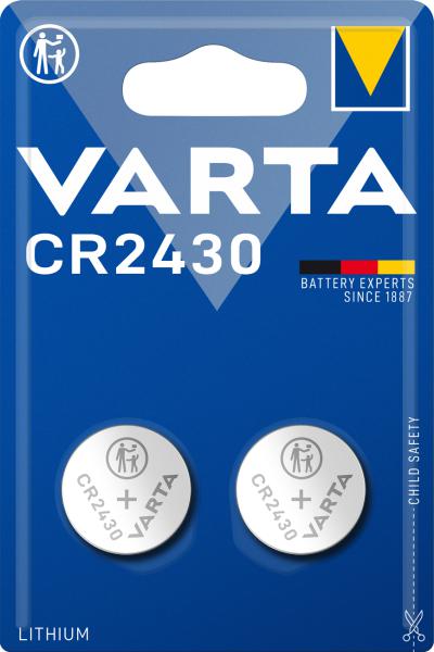 VARTA CR2430 3V 290mAh Lithium Knopfzelle 2er Blister