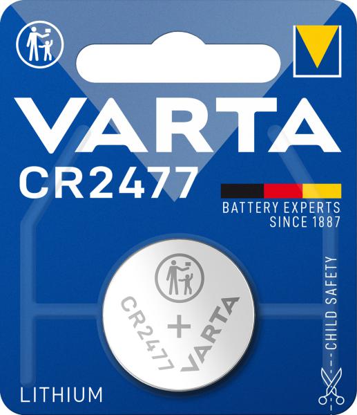 VARTA CR2477 3V 850mAh Lithium Knopfzelle 1er Blister
